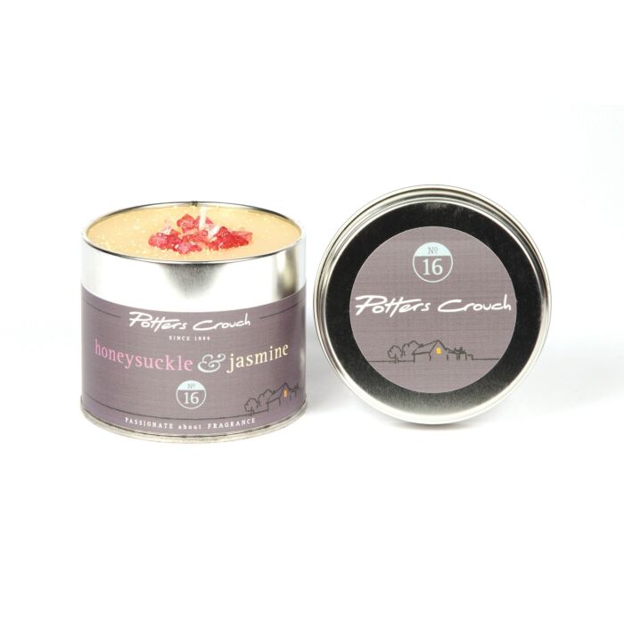 Potters Crouch - Candle Tin - Honeysuckle Jasmine & Rose-1